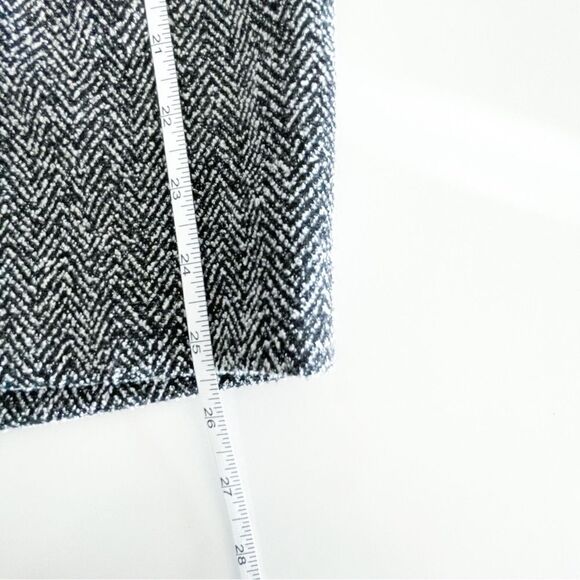 Banana Republic Skirt Herringbone Black Pencil Women's 2 Back Zip Vented - Picture 9 of 9